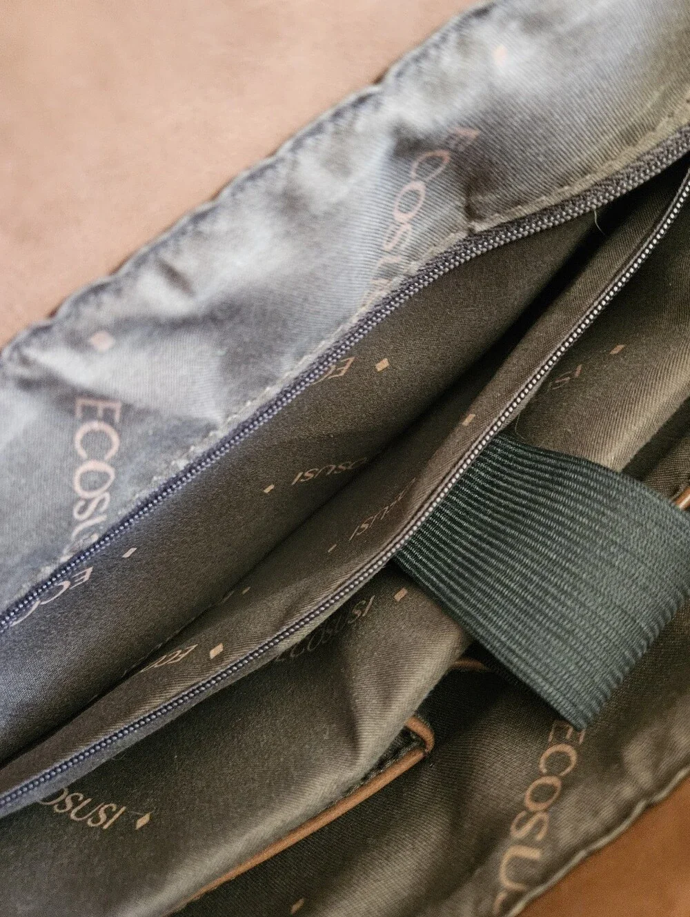 Ecosusi Brown Vegan Leather Bow Messenger/Laptop Bag
